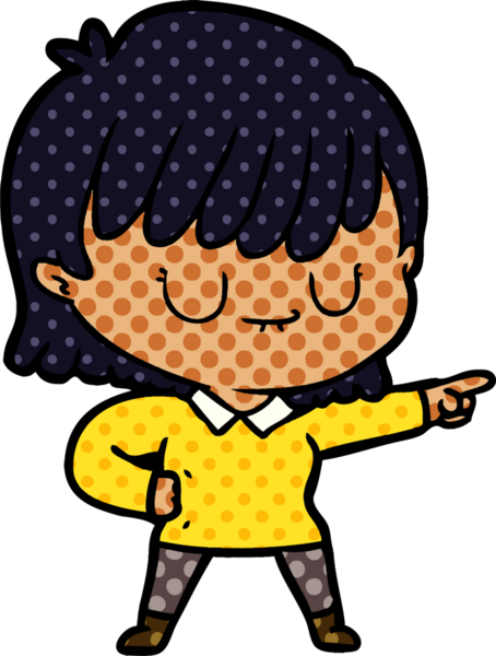 Bir insan tarafından çizilmiş karikatür kadın.