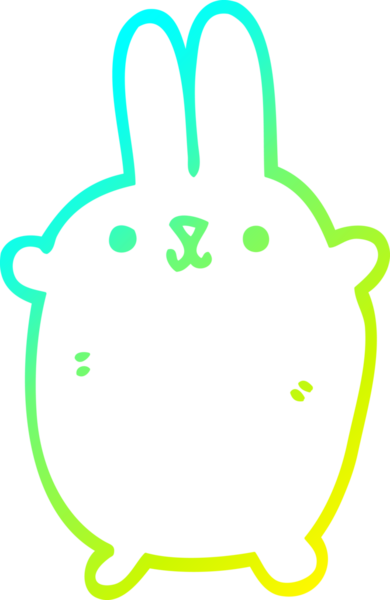 Bir insan tarafından çizilmiş bir çizgi film tavşanı çizimi