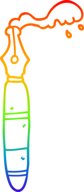 bir insan tarafından çizilmiş karikatür kaleminin gradyan çizimi