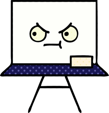 Bir insan tarafından çizilmiş beyaz bir karikatür.