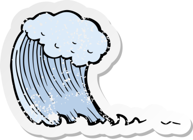 Bir insan tarafından çizilmiş bir çizgi filmin gerilimli etiketi.