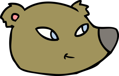 Bir insan tarafından çizilmiş bir çizgi film karakteri.