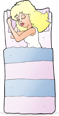 Bir insan tarafından çizilmiş uyuyan kadın çizgi filmi.