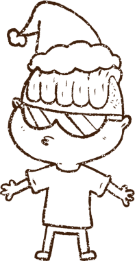 Bir insan tarafından çizilen neşeli çocuk kömürü.