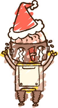 Bir insan tarafından çizilmiş Noel Cyborg Tebeşiri