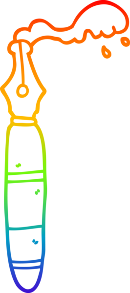 bir insan tarafından çizilmiş karikatür kaleminin gradyan çizimi