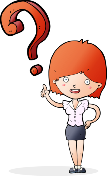 Çizgi filmdeki kadın bir insan tarafından çizilmiş sorular soruyor.