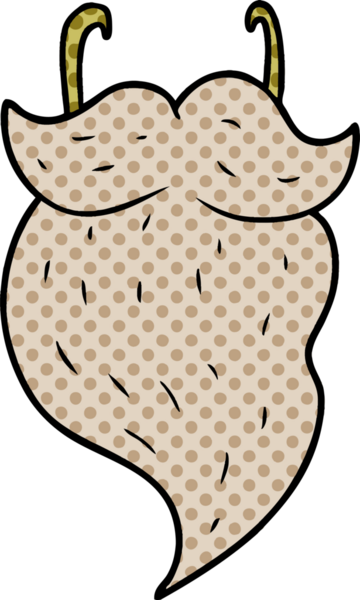 Bir insan tarafından çizilmiş sahte sakal.