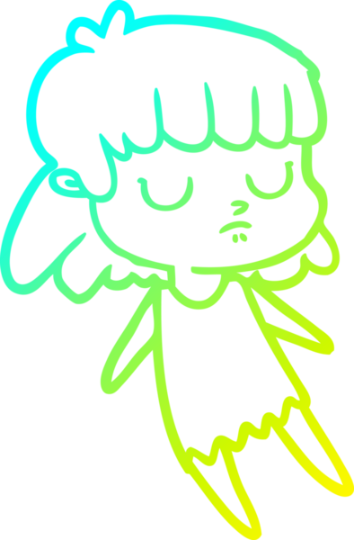 Bir insan tarafından çizilmiş ilgisiz bir karikatür çizimi.