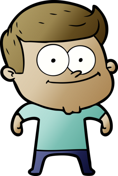 Bir insan tarafından çizilmiş mutlu bir adam.