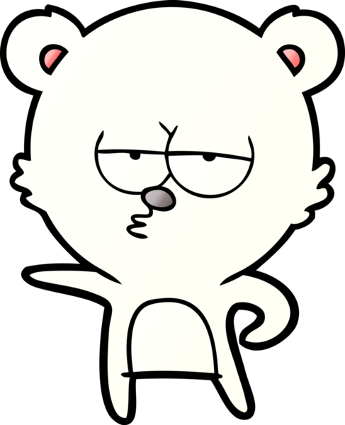 Bir insan tarafından çizilmiş kutup ayısı karikatürü