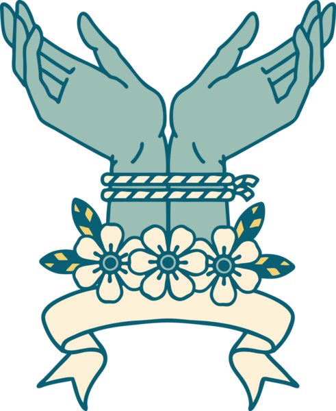 Bir insan tarafından çizilmiş geleneksel el dövmesi.