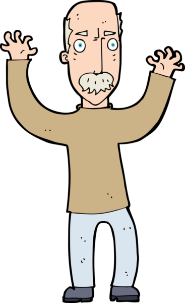 Bir insan tarafından çizilen kızgın baba çizgi filmi.