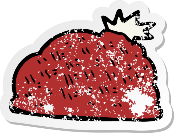 İnsan tarafından çizilmiş bir kış şapkasının gerilimli çıkartması.