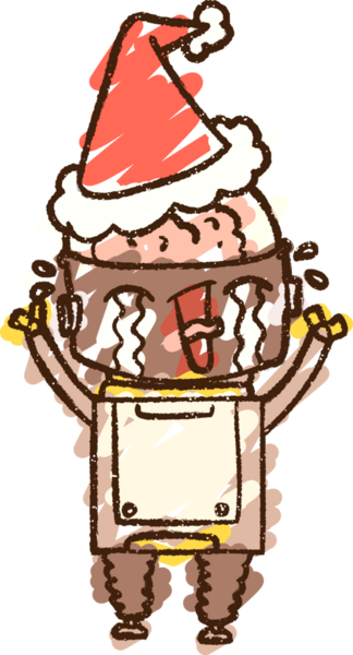 Bir insan tarafından çizilmiş Noel Cyborg Tebeşiri