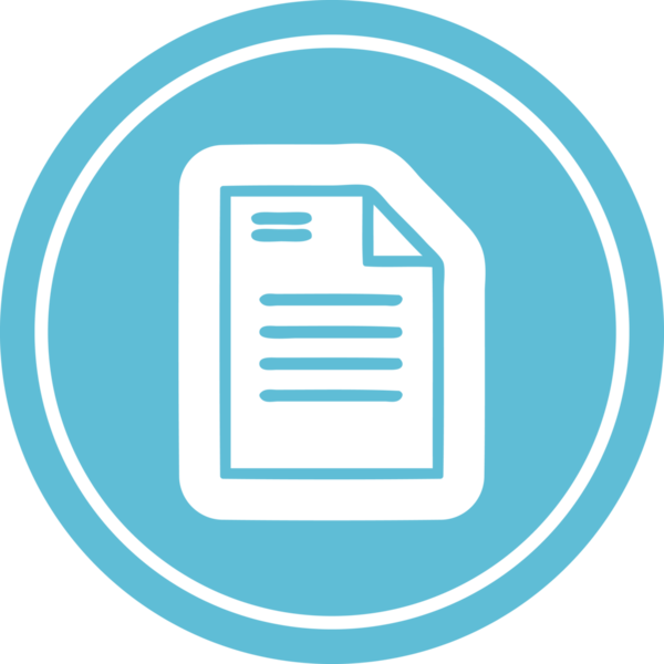 bir insan tarafından çizilmiş resmi belge dairesel simgesi