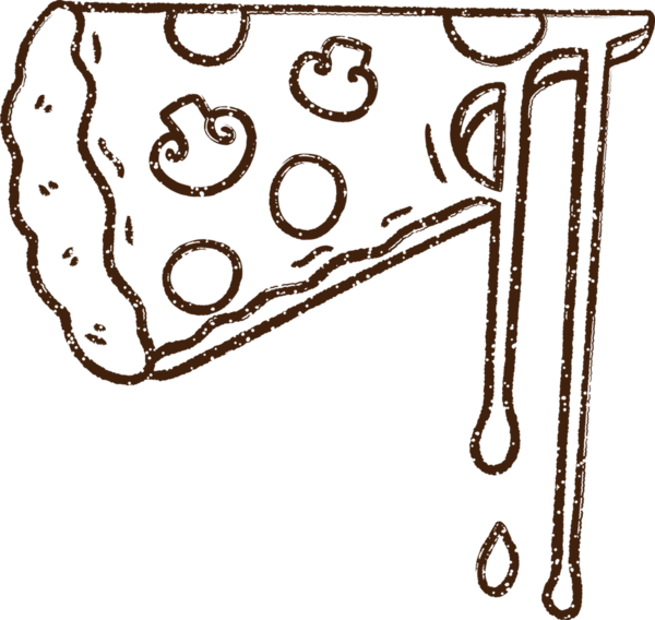 Bir insan tarafından çizilmiş Pizza Kömürü