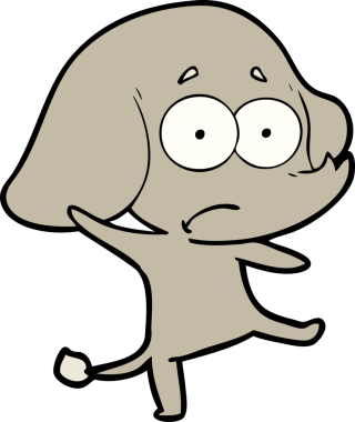 bir insan tarafından çizilmiş belirsiz bir fil.