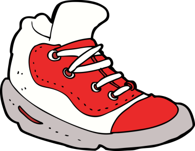 Bir insan tarafından çizilmiş bir spor ayakkabı.