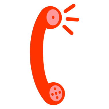 Bir insan tarafından çizilmiş bir telefon alıcısı