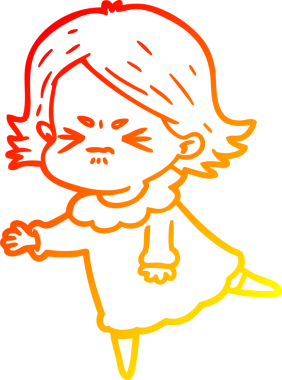 Bir insan tarafından çizilmiş kızgın bir karikatür çizimi.