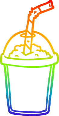 Bir insan tarafından çizilmiş buzlu içecek gradyan çizgisi.