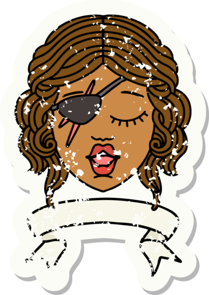 Retro Dövme Tarzı İnsan Rogue karakteri Bir insan tarafından çizilmiş pankartıyla