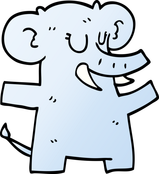 Bir insan tarafından çizilmiş karalama fili dansı