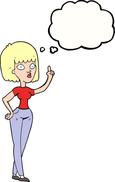 Bir insan tarafından çizilmiş fikirli serbest çizim baloncuk kadın.