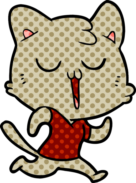 Bir insan tarafından çizilmiş çizgi film kedisi.