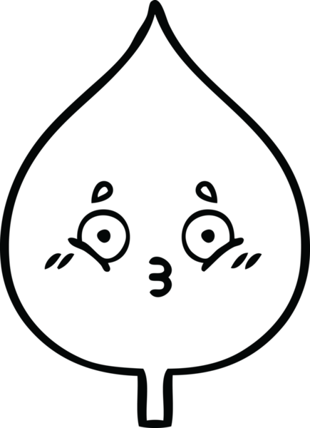 Bir insan tarafından çizilmiş dışavurumsal yaprağın çizgi çizimi