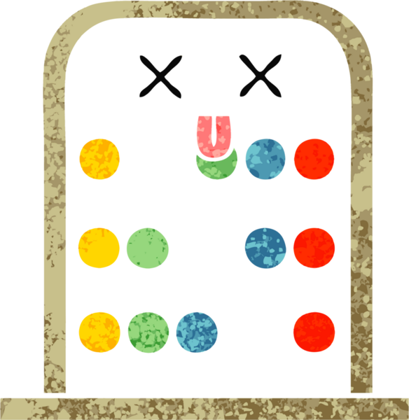 Bir insan tarafından çizilmiş abaküsün retro illüstrasyon tarzı karikatürü