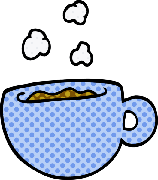 Bir insan tarafından çizilmiş karalama kahve fincanı.