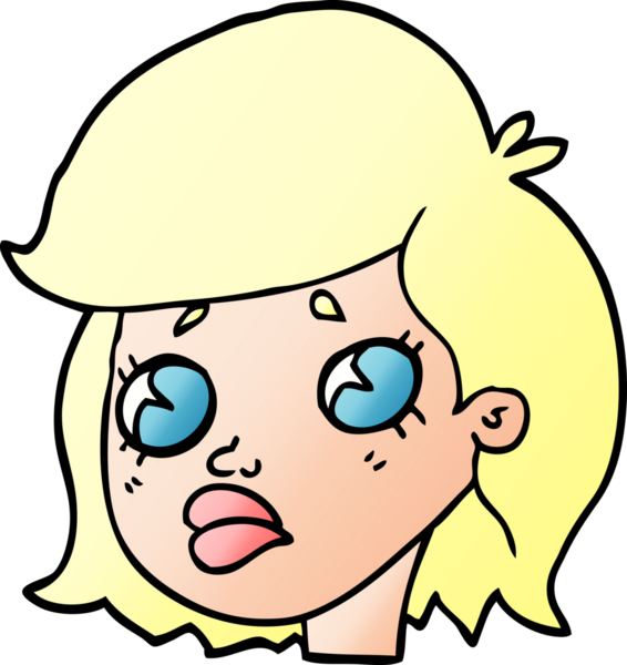 Bir insan tarafından çizilmiş üzgün bir kızın karalaması.