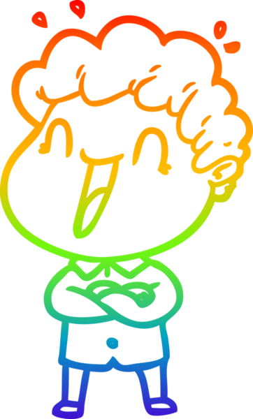 Bir insan tarafından çizilmiş mutlu bir adamın çizgi çizimi.