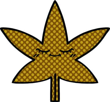 Bir insan tarafından çizilmiş güz yaprağının çizgi romanı.