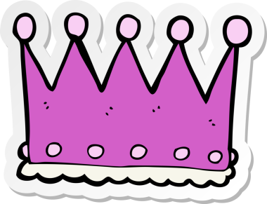 Bir insan tarafından çizilmiş bir karikatür tacı.