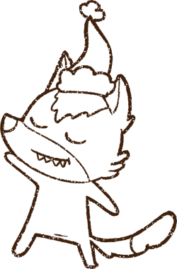 Bir insan tarafından çizilmiş Noel Köpeği Kömürü