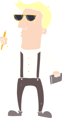 Bir insan tarafından çizilmiş düz renk çizimi