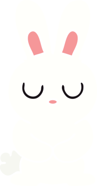 Bir insan tarafından çizilmiş garip çizgi film tavşanı.