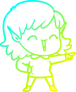 Bir insan tarafından çizilmiş soğuk gradyan çizgi çizimi.