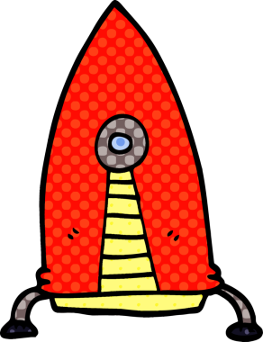 bir insan tarafından çizilmiş karalama uzay roketi