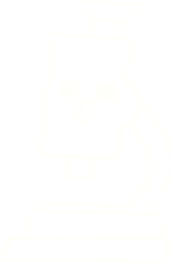 Bir insan tarafından çizilmiş mikroskop Tebeşiri