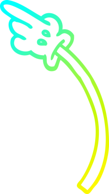 Bir insan tarafından çizilmiş bir el hareketinin soğuk gradyan çizimi