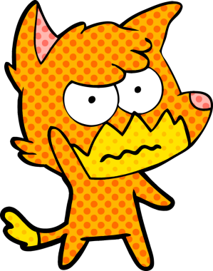 Bir insan tarafından çizilmiş bir tilki.