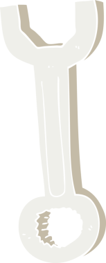 Bir insan tarafından çizilmiş anahtarın düz renk çizimi