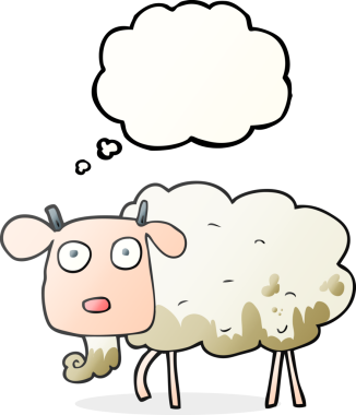 Bir insan tarafından çizilmiş serbest çizilmiş balon baloncuklu çamurlu keçi.