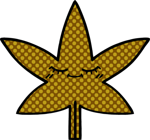 Bir insan tarafından çizilmiş güz yaprağının çizgi romanı.