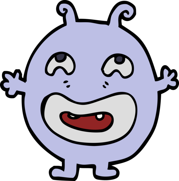 Bir insan tarafından çizilmiş karalama canavarı.