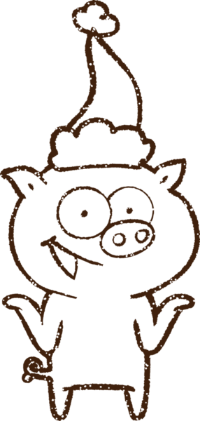 Noel Domuz Kömürü Bir insan tarafından çizilmiş